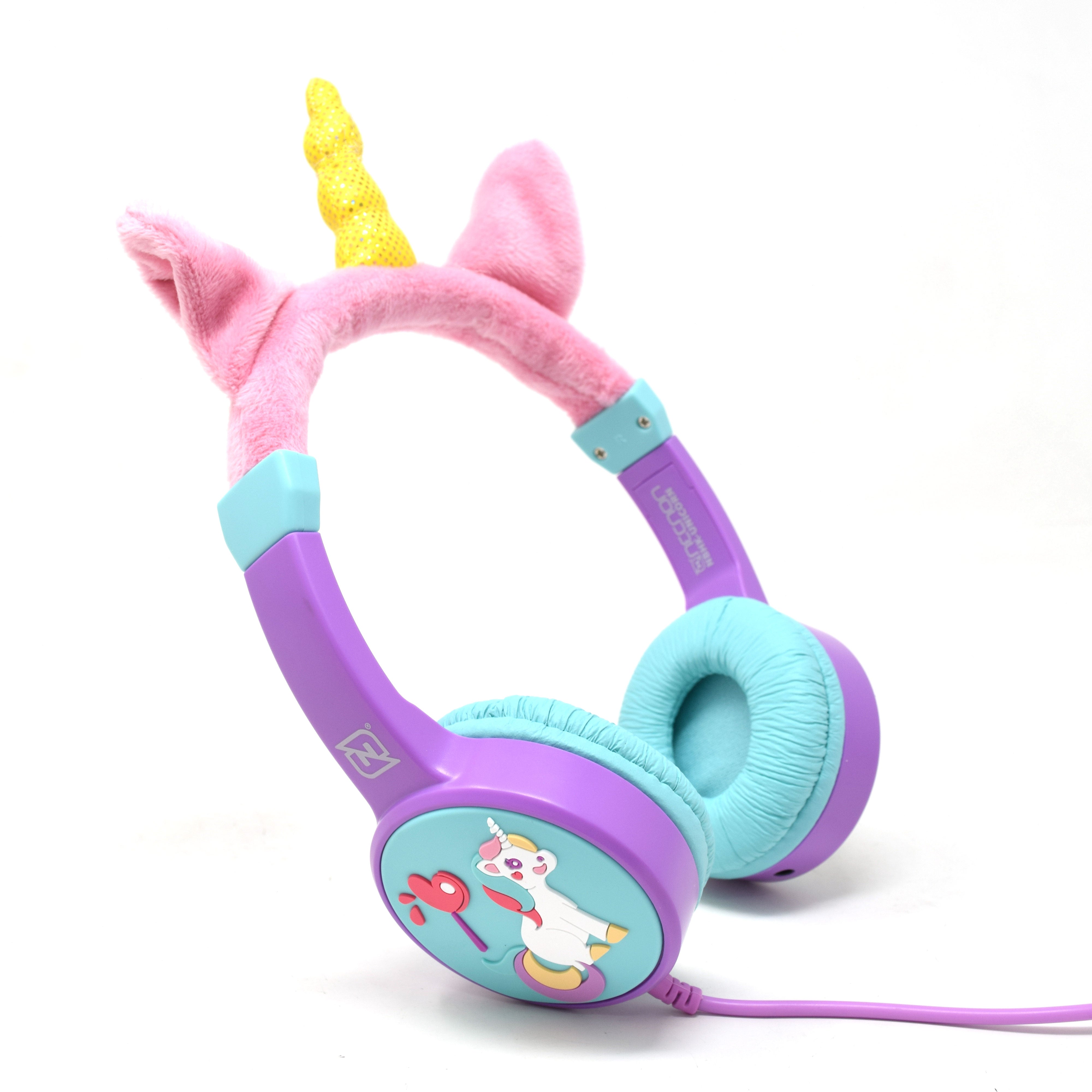 AUDIFONOS ON-EAR ALAMBRICOS KIDS VOLUMEN SEGURO A 95DB 3.5 MML SALIDA AUDIO 3.5MML HIPOALARGENICO NO TOXICO UNICORN LILA - AUDIFONOS ON-EAR ALAMBRICOS KIDS VOLUMEN SEGURO A 95DB 3.5 MML SALIDA AUDIO 3.5MML HIPOALARGENICO NO TOXICO UNICORN LILA -